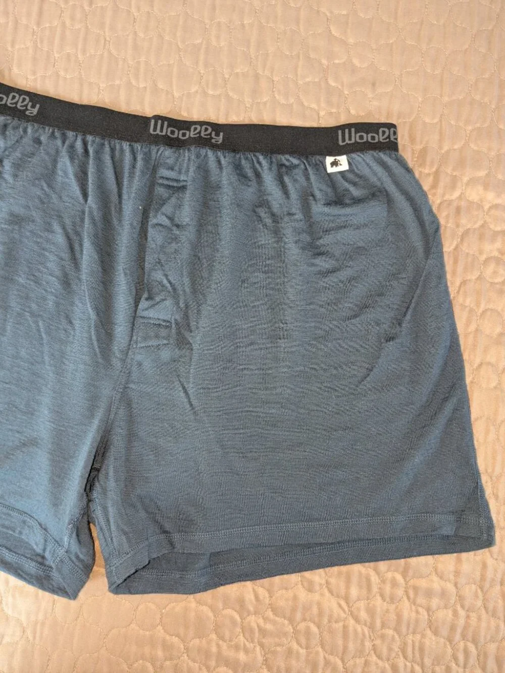 Woolly Everyday Mens Boxer Briefs Underwear Size XL Navy Blue Merino Wool Flaw